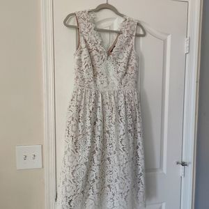 Lulu's white lace midi dress
